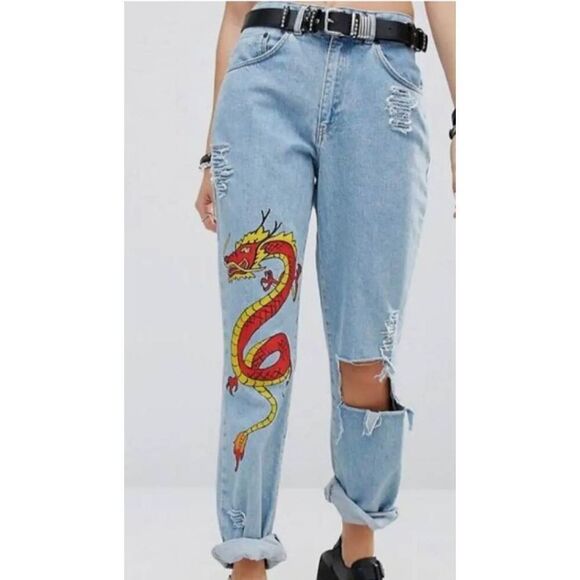 The Ragged Priest Women's Jeans Dragon Size 28 - Picture 2 of 11